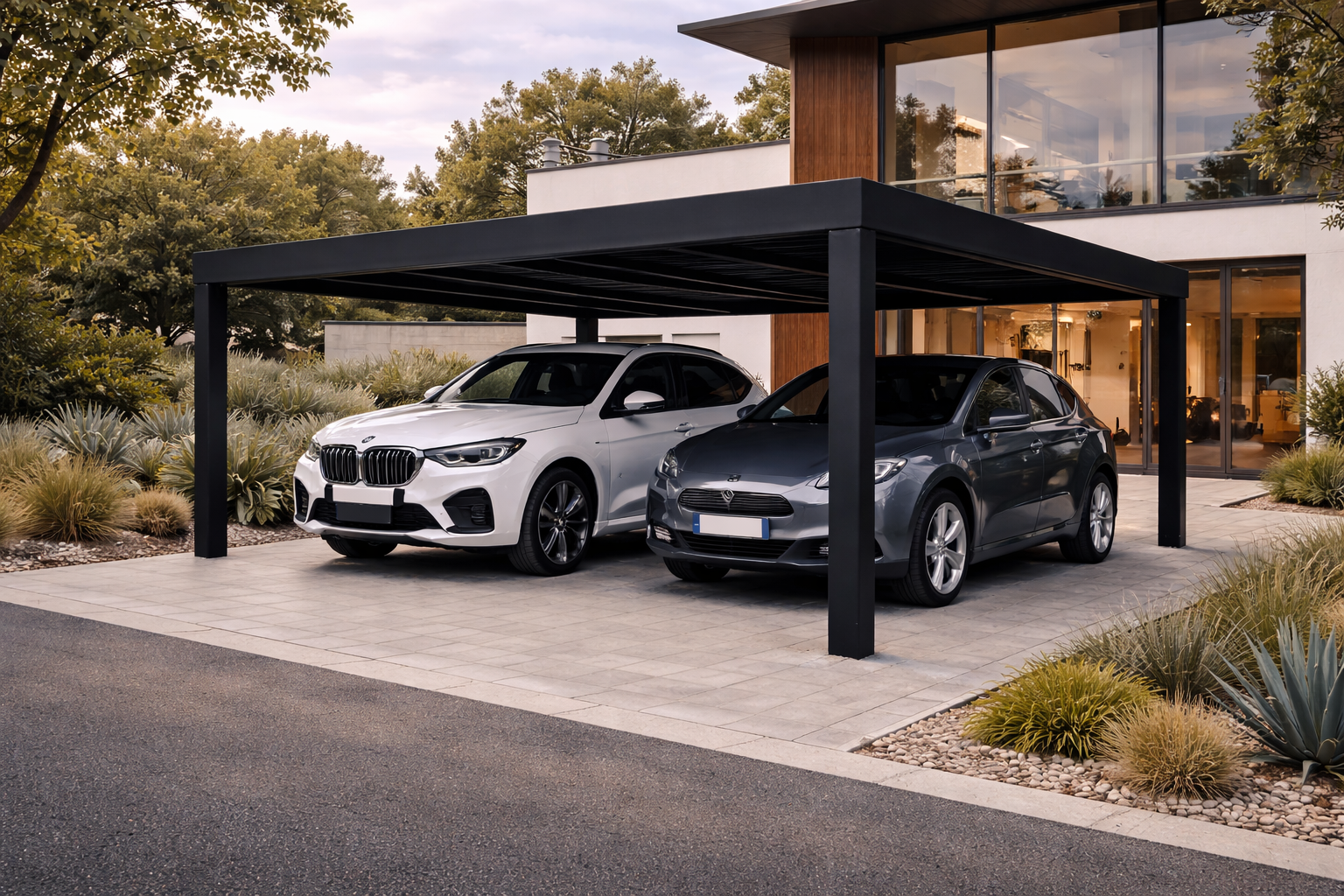 Carport voiture 2 v8